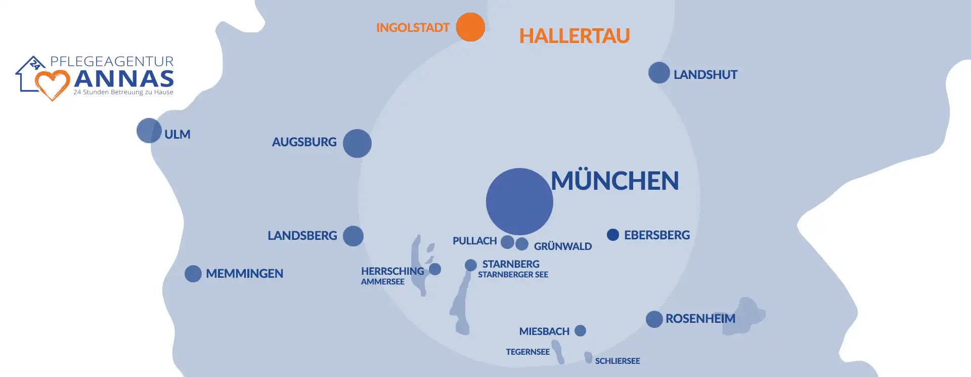 PFLEGEAGENTUR ANNAS GmbH - 24 Stunden Pflege Betreuung Ingolstadt Hallertau Starnberger See